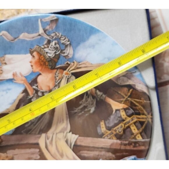 Longton Crown Pottery “The Man of Laws Tale” Collectors Plate – Genuine Baronet - Picture 12 of 13